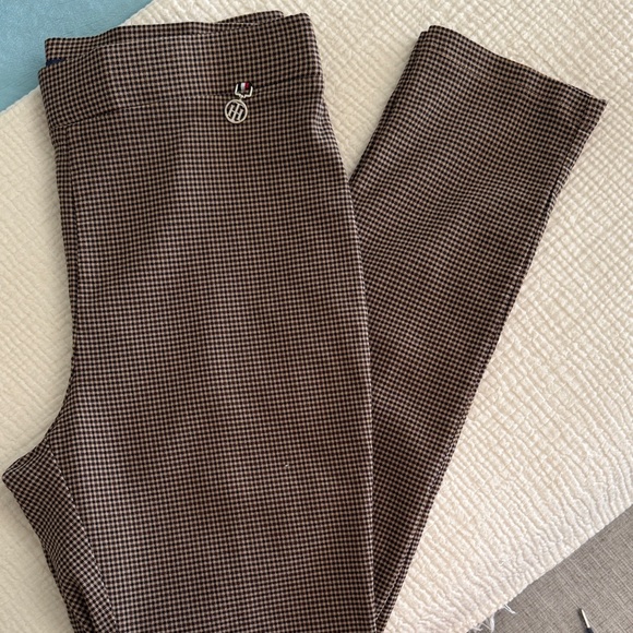 Tommy Hilfiger brown houndstooth Checkered Pants - Picture 1 of 3